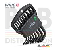 Wiha Juego de llaves Allen en soporte Classic TORX® Tamper Resistant (con taladro), de 9 unid., acabado en oxidación negra (36462)