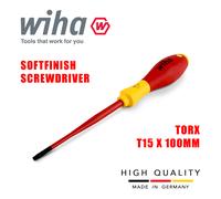 Wiha 36537 Destornillador Torx Slimfix Juego T15 Cabeza 1000v VDE Softfinish