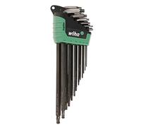 WIHA 36689 ErgoStar Torx Ball End and Standard L-Key Set T5-T45 in Automatic Fast Open Holder, 13-Piece