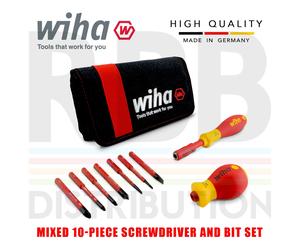 Wiha 41233 Slimbit Destornillador Ranurado Pozidrive 9pcs Plegable Bolsa 1000v