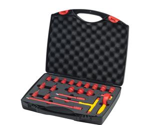 Wiha 43024 Electricista Trinquete Juego 1cm 21 Piezas VDE Aislado Hex Nut Drive