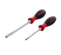 Wiha 53082 SoftFinish X - Juego de destornilladores ranurados y Phillips resistentes de 2 piezas