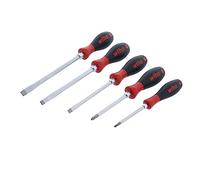 Wiha 53095 SoftFinish X - Juego de destornilladores ranurados y Phillips resistentes de 5 piezas
