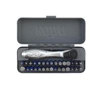 Wiha 76889 Juego de 32 brocas de impacto GoBox TerminatorBlue con mini trinquete