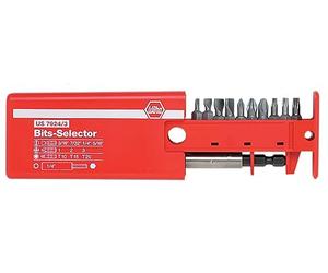 Wiha 79243 Selector de puntas Phillips y Torx ranuradas con soporte magnético de 1/4 pulgadas