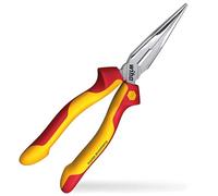 Wiha Alicates de boca semi-redonda Professional electric, filo de corte, forma recta 200 mm (8")