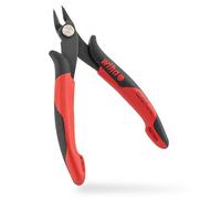 Wiha Alicates de corte diagonal Electronic con cabeza puntiaguda ancha sin chaflán 130 mm, 5 1/2" (26818)