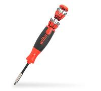Wiha Destornillador con cargador LiftUp 25 magnético en surtido con 12 bits, de 1/4" (38601)