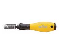 Wiha 32161 - Destornillador con portabits, Bloqueo mecánico 387 SoftFinish ESD 1/4'' Ref. 387ESD1403501
