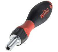 Wiha Destornillador de carraca mango SoftFinish®, 1/4 pulg., 72 dientes | (47169) Portapuntas magnético, destornillador de puntas con carraca, destornillador de carraca