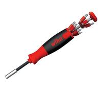 Wiha Destornillador con cargador LiftUp 25 magnético en surtido con 12 bits, de 1/4" (38605)