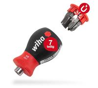 Wiha Destornillador Stubby con tienda de 6 puntas magnéticas (33738) Ranura o plana y Phillips o PH