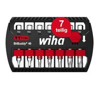 Wiha Juego de bits BitBuddy®, bits en TY de 49 mm Pozidriv, TORX®, de 8 unid. de 1/4" E6,3 (42118)