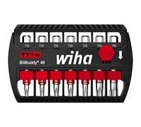 WIHA 42115 - Juego de bits BitBuddy, 7 piezas TORX, 49 mm, TY-bit