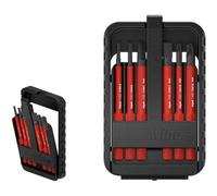 Wiha Juego de bits slimBit electric ranurados, Phillips, Pozidriv, de 7 unid., incl. caja de slimBits (43160)