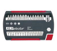 Wiha Juego de bits XLSelector Standard de 25 mm en surtido, de 32 unid. de 1/4" C6,3 (29417)
