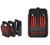 Wiha Juego de bits slimBit electric ranurados, Phillips, Pozidriv, PlusMinus/Pozidriv, TORX®, de 15 unid., incl. cajas de slimBits y clip (43162)