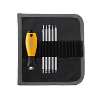 Wiha Juego de destornilladores con varillas intercambiables SYSTEM 6 ESD en surtido, de 7 unid., incl. bolsa enrollable (31497)