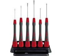 Wiha Juego de destornilladores de precisión PicoFinish® ranurados, Phillips 7 unid. con soporte