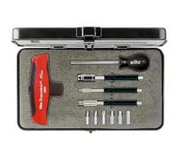 Wiha Juego de destornilladores dinamométricos con mango en T TorqueVario®-ST 5-14 Nm en surtido de 12 unid. con limitación del par de apriete de ajuste variable de incl. caja (29234)