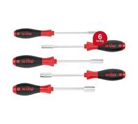 Wiha Juego de destornilladores SoftFinish® con llave de vaso hexagonal, de 5 unid. (01034)