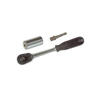 Wiha Juego de insertos de llave de vaso Gripper hexagonal con trinquete 3/8" y adaptador para destornillador en blíster 3 unid. (20783)