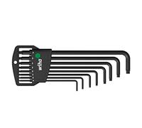 Wiha Juego de llaves Allen en soporte Classic TORX® MagicSpring® con cabeza esférica, de 9 unid., acabado en oxidación negra 0 (34740)