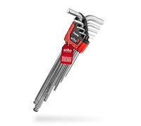 Wiha 37352 9 Piezas Magicring Hex Allen Llave Juego Cromado Métrico 1.5mm-10mm