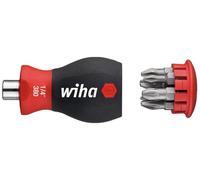 Wiha Magnético Softfinish Stubby Screwdriver con Poco Revista ( Ph, Pz ) WHA3374