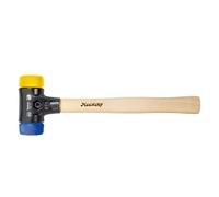 Wiha Martillo de cara blanda Safety blando/semiduro con mango de madera Hickory, cabezal redondo 30, 290 mm (26653)