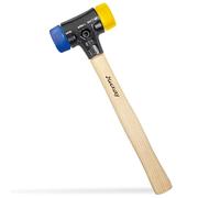 Wiha Martillo de cara blanda Safety blando/semiduro con mango de madera Hickory, cabezal redondo 40, 325 mm (26654)