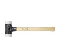 Wiha Martillo de cara blanda Safety de dureza media/muy duro con mango de madera Hickory, cabezal redondo 80, 490 mm (26648)