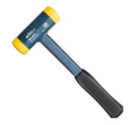 Wiha Martillo de cara blanda sin contragolpe, semiduro con tubo de acero, cabezal redondo 25, 288 mm (02122)