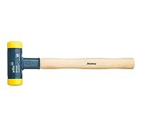 Wiha Martillo de cara blanda sin contragolpe, semiduro con tubo de acero, cabezal redondo 45, 310 mm (02126)