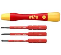 Wiha Juego de destornillador de precision PicoFinish® slimVario® electric de 4 unid, con slimBits (43167)