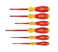 Wiha Softfinish Eléctrico Sl / Ph / Pzs Screwdriver Set, 6 Piezas WHA38362