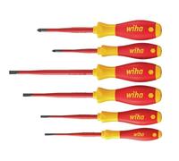 Wiha 36455 Destornillador Ranurado Pozidrive 6pcs Juego 1000v VDE Slimfix Juego