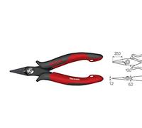 Wiha Tenazas de puntas Electronic con cabeza corta estrecha con forma recta 135 mm, 5 1/3" (26801)