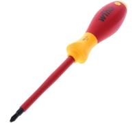 Wiha Unisex 92081 Aislado SoftFinish Cushion Grip Destornillador #2 x 100 mm, Multi, Talla Única