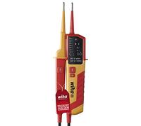 Wiha Voltage and continuity tester 12-1.000 VAC/1500 VDC - CAT IV (45216), rojo y amarillo