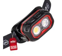 Wiha Linterna frontal de 500 lm con sensor de movimiento I LED recargable I USB-C I linterna frontal súper brillante I 2 modos de luz I 10 horas de tiempo de iluminación (45700)