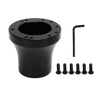 WIHFHGZ Adaptador Volante Carrito, Aluminio Negro, 5 y 6 Agujeros - Mejora Control y Seguridad en 2019, Instalación Rápida y Resistente