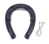 WIHFHGZ Aire Acondicionado Portátil de Cuello, Ventilador Recargable 6000mAh, Silencioso con Pantalla Digital, Función de Calor y Frío, Ajustable para Uso Interior y Exterior (Azul marino)