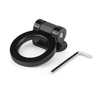 WIHFHGZ Aro Redondo de Tracción Adhesivo para Auto, Gancho Remolque Decorativo en Negro, ABS Resistente - Instalación Sin Daños, Diseño Compacto y Universal (negro)