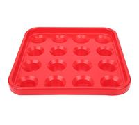 WIHFHGZ Bandeja para Bolas de Billar de Plástico Negro, 16 Agujeros, Soporte de Almacenamiento - Resistente y Duradero, Ideal para Salas de Snooker y Pool (Día)