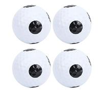 WIHFHGZ Bolas de Golf para Práctica de Putting, Doble Capa, Blanco y Negro, Juego de 4 Piezas - Alta Elasticidad, Diseño Aerodinámico, para Mejorar Técnica y Precisión