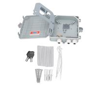 WIHFHGZ Caja de Distribución de Fibra Óptica 8 Núcleos, Caja Divisora Impermeable para Interior y Exterior - Material ABS Duradero, Protección IP65, Fácil Instalación en Pared o Poste