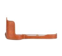 WIHFHGZ Estuche de Cuero PU para Cámara, Cover Medio, Ligero y Durable para 5D4, Apertura para Batería - Protección contra Polvo y Arañazos, Montaje Directo en Trípode (Marrón)