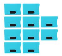 WIHFHGZ Funda Protectora de Tarjeta RFID, 10 Piezas, Antirrobo, para Créditos, Color Naranja, Compacta y Ligera - Material ABS Duradero, Protección contra Fraude Electrónico, Uso Versáti (Azul)