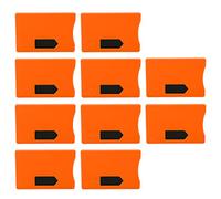WIHFHGZ Funda Protectora de Tarjeta RFID, 10 Piezas, Antirrobo, para Créditos, Color Naranja, Compacta y Ligera - Material ABS Duradero, Protección contra Fraude Electrónico, Uso Versáti (Naranja)